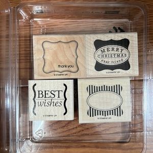 Stampin’ Up! CUTE & CURLY 4 piece rubber stamp set